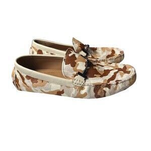 RARE Pedro‎ Camo Driving Shoes Men’s Size 10 US Animal Fur Loafers EUC #S118-11